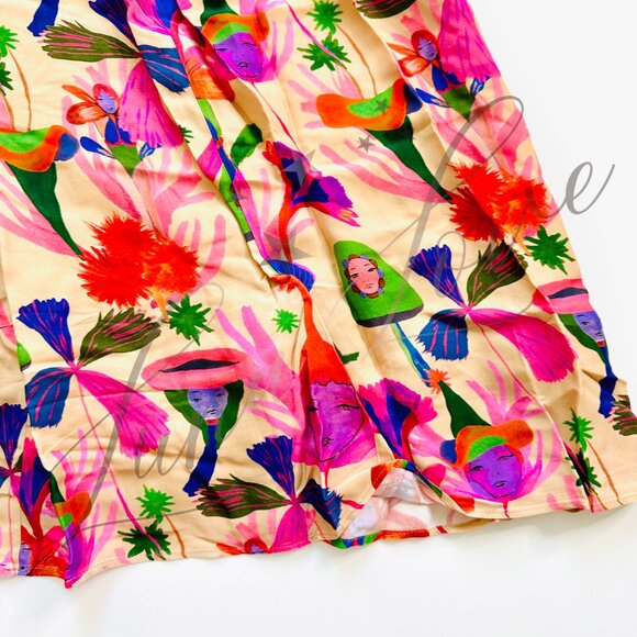 FARM RIO Fairies Sand Slip Midi Dress NWT - Picture 6 of 12